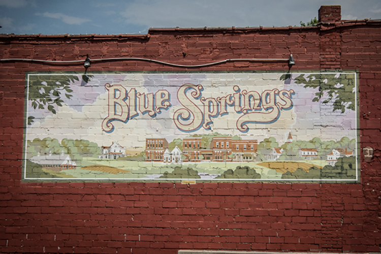 Blue Spring Sign