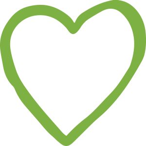 green heart shape