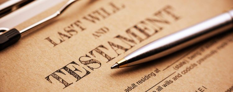 Last will and testament document