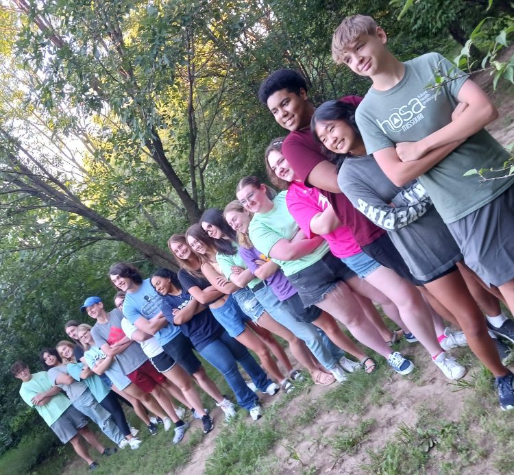 Group of YAC students standing in a line